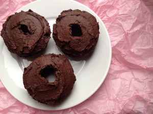 gluten free, chocolate donut, date frosting, refined sugar free, dairy free, donut, dessert, healthy sweets, cow crumbs, paleo